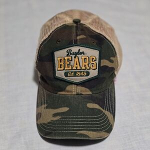 Baylor Bears BU Trucker Hat Snaptack Yellow & Green By Legacy